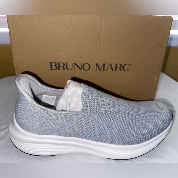 Bruno Marc Men\'s Light Gray Slip-On size9.5 Loafers (47) main image 5